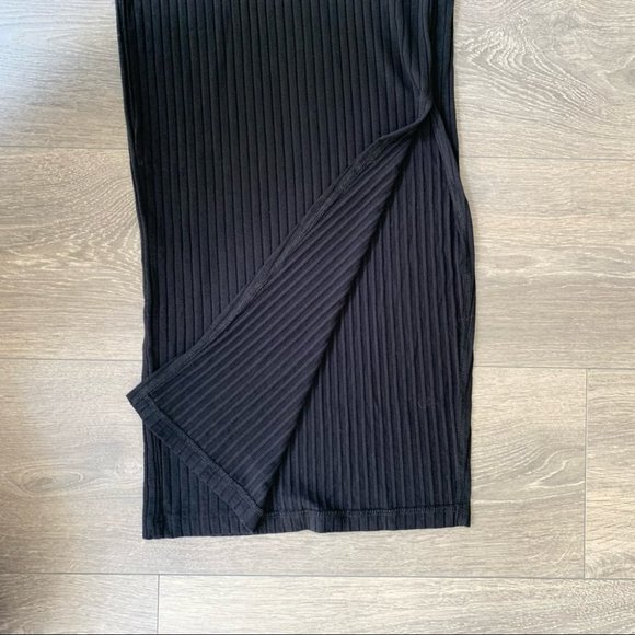 Revolve LNA Ribbed Midi Union Dress Black Size XS - Picture 10 of 16